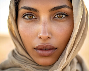 Fototapeta premium Middle Eastern Arab beauty close-up