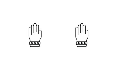 Obraz premium Smartband icons set line and glyph vector icon