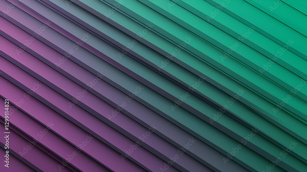 Poster diagonal gradient abstract surface with purple and green hues and structured geometric pattern