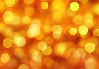 Vibrant Glowing Light Bokeh Background in Warm Yellow and Orange Tones for Abstract Textures and Creative Design Projects