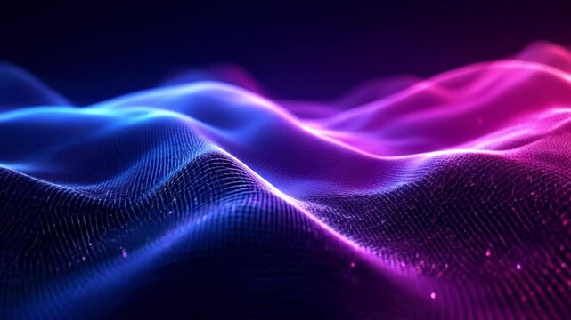 Abstract music wave technology background. Music background with geometric line pattern. Futuristic technology style
