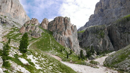 The Fassa Valley in the Dolomites (Trentino, northern Italy)