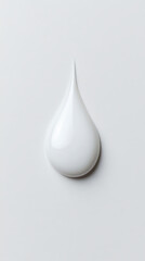 Fototapeta premium A pristine drop of white, suspended in minimalist grace. Simplicity in form, purity in hue. A study in light and shape, a perfect teardrop of serenity.