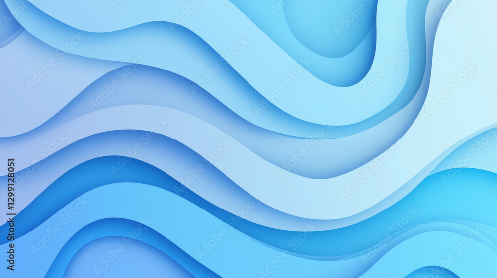 Poster minimalistic background with smooth blue gradients and subtle wave patterns, clean and professional,