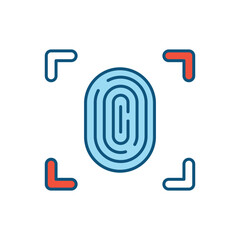Fingerprint vector icon 