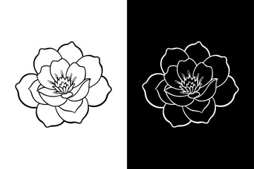 Buttercup flower icon vector on White Background ,Vector Art Illustration on white background.