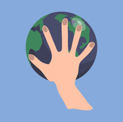 earth day, save orld, hand holding globe