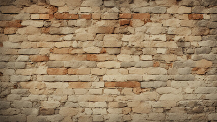 Old brick wall. Abstract vintage retro brick wall pattern texture background. 