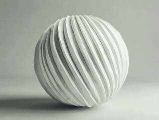 Abstract White Sphere, Modern Design, Studio Shot, Decorative Object, Background For Display