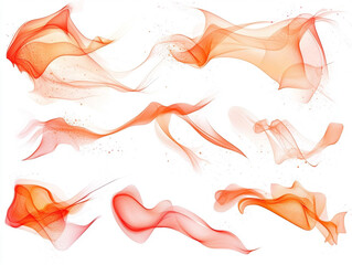 Naklejka premium Dynamic orange shapes blend gracefully, evoking energy and fluidity, suitable for modern artistic projects or backgrounds