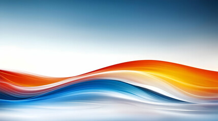 Abstract Wavy Design with Orange Yellow and Blue Gradient Elements