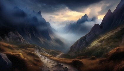 Obraz premium sunrise in the mountains