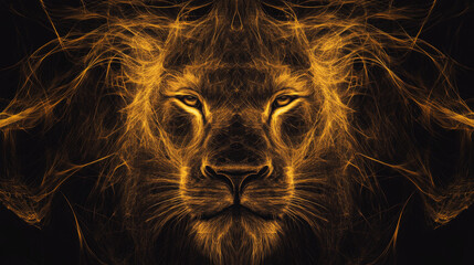 Lion for graphic work. Lion abstract art background.Animal backdrop wallpaper