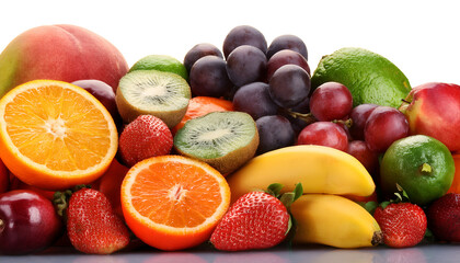 Close-up Fresh fruits  cut out background