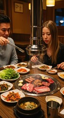 Korean BBQ Dinner: Delicious Meat and Side Dishes