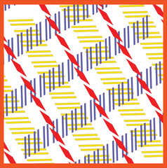 Abstract red yellow gradient background. Geometric lines pattern. Modern gradient lines. Futuristic technology graphic design. Suit for business, header, cover, wallpaper, website, flyer