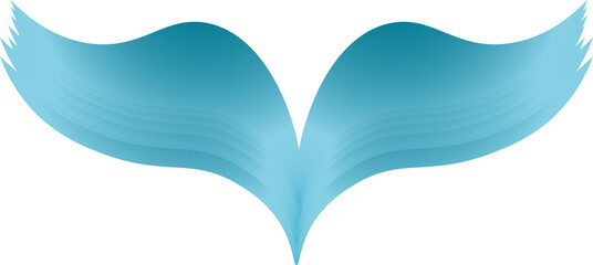 Sky Blue Abstract Wings – Futuristic Gradient Feather Design 