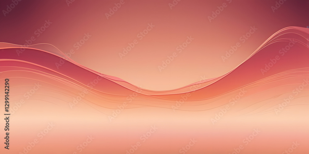 Poster abstract waves: an artistic rendering of flowing, abstract waves in gradient hues evokes a sense of 