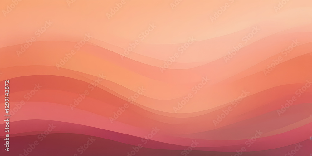 Poster abstract flow of color: a mesmerizing abstract composition featuring gentle, flowing waves of warm, 