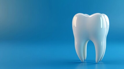 3D Illustration of a Clean White Tooth Representing Modern Dental Health and Hygiene