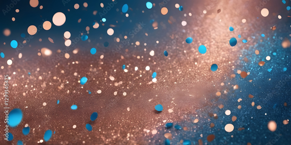 Aufkleber abstract cosmic symphony: an ethereal display of celestial particles, where shimmering droplets danc