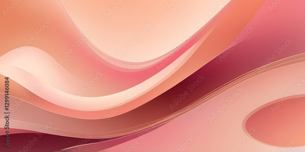 Poster abstract swirls of color: an artistic display of flowing, layered waves in warm, vibrant hues, creat