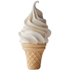 Delicious swirl ice cream cone local ice cream shop food photography bright environment close-up view indulgent treat