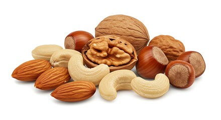 Assorted Nuts Collection Close-up High-Resolution