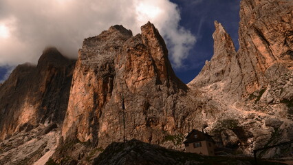 The Fassa Valley in the Dolomites (Trentino, northern Italy)