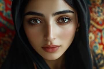 Middle Eastern Arab beauty close-up