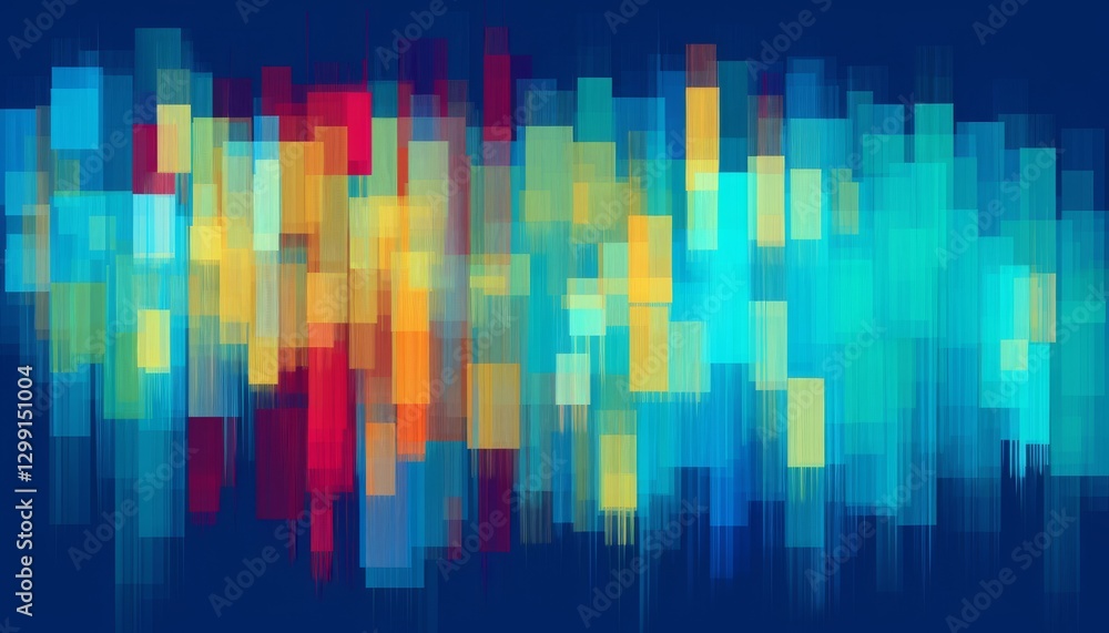 Poster abstract colorful rectangle background digital art texture.