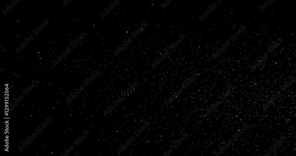 Wall mural natural organic dust particles floating on black background. dynamic dust particles randomly float i