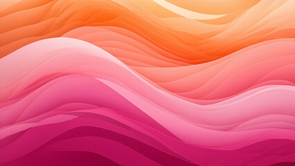 wavy abstract background with pink and orange gradients