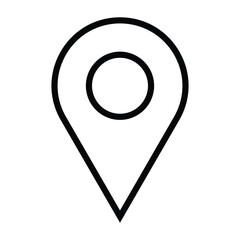 Map outline line icon vector on white background