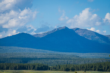 Fototapeta premium The fire lookout on top of Mount Washburn, Yellowstone National Park
