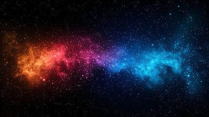 Obraz premium Colorful Galaxy Nebula With Shining Stars On Dark Background For Abstract Space Theme
