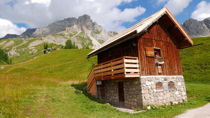 The Fassa Valley in the Dolomites (Trentino, northern Italy)