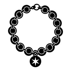 Charm Bracelet silhouette vector