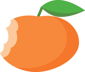 
Illustration of a bitten tangerine