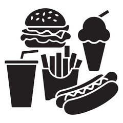 Delicious Fast Food Illustration for Restaurant and Branding