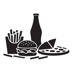 Delicious Fast Food Illustration for Restaurant and Branding