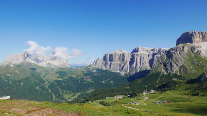 The Fassa Valley in the Dolomites (Trentino, northern Italy)