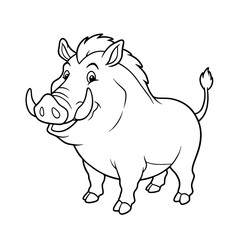 Fototapeta premium boar coloring 