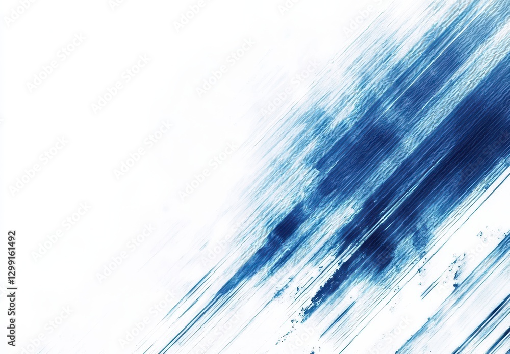 Poster abstract blue and white background with dynamic lines and brush strokes for artistic and creative de