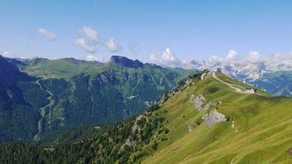 The Fassa Valley in the Dolomites (Trentino, northern Italy)