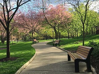 Fototapeta premium Spring Park Path