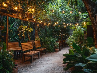 Garden Cafe at Night