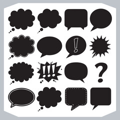 Different Speech Bubble Shapes Hand Drawn Doodle Art Pack