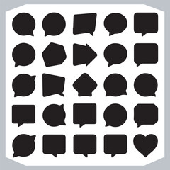 Different Speech Bubble Shapes Hand Drawn Doodle Art Pack