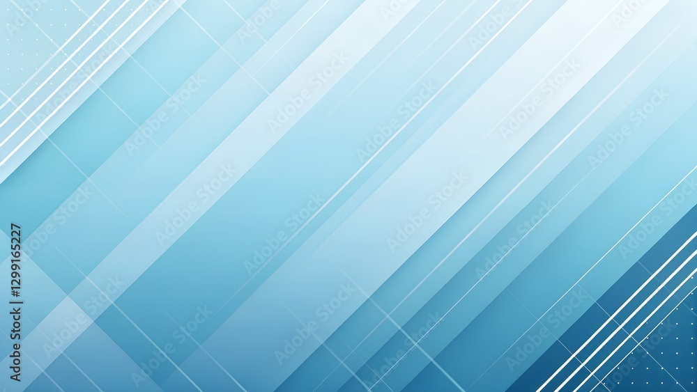 Poster Abstract Blue Gradient Background With Light Rays and Lines. Abstract Background With Blue Lines